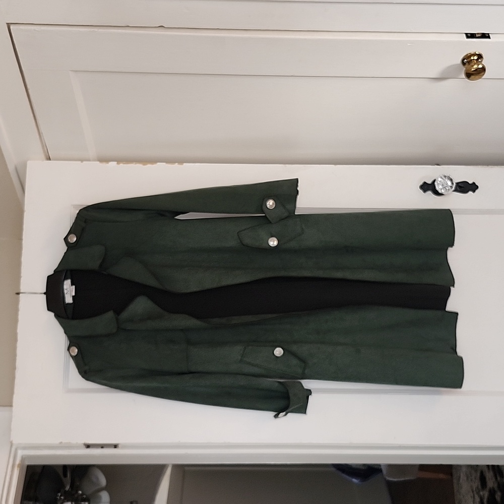 Long green coat